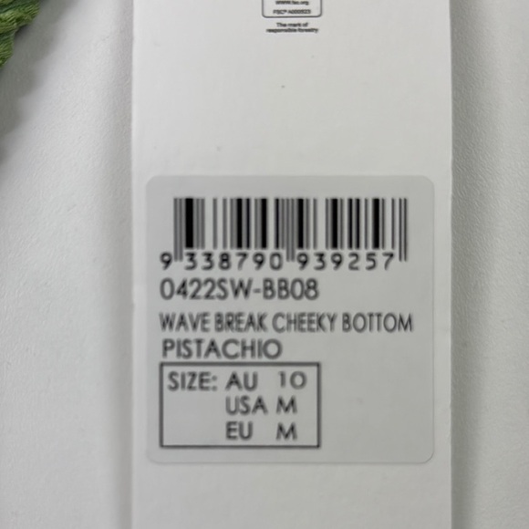 Rhythm / Free People Movement Wave Break Green Bikini Set with Adjustable Straps - Picture 4 of 12